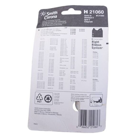 Smith Corona Correcting Cassette H21060 H21560 New‎ Lift-Off Typewriter - Picture 3 of 4